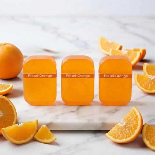 The Fitkari (Alum) Orange Bathing Bar Pack Of 3