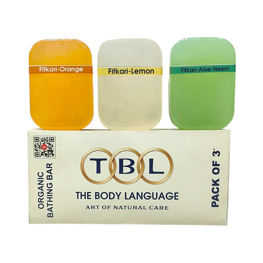 The Fitkari (Alum) Edition (Orange, Lemon & Neem) Bathing Bar Pack Of 3