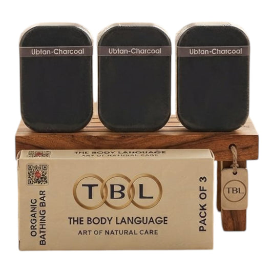 The Ubtan Charcoal Bathing Bar Pack Of 3