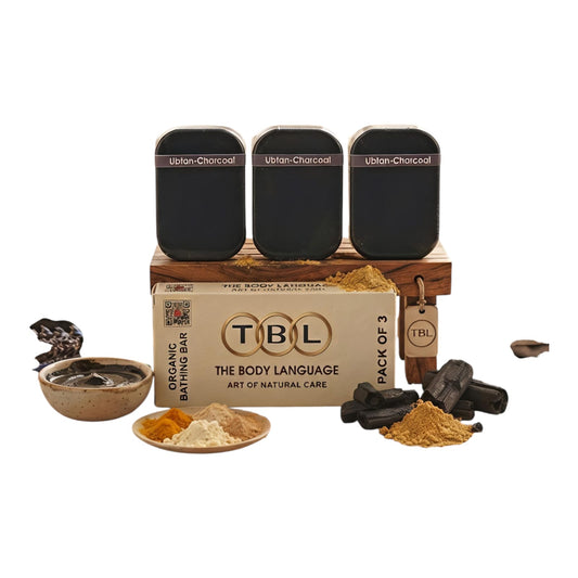 The Ubtan Charcoal Bathing Bar Pack Of 3