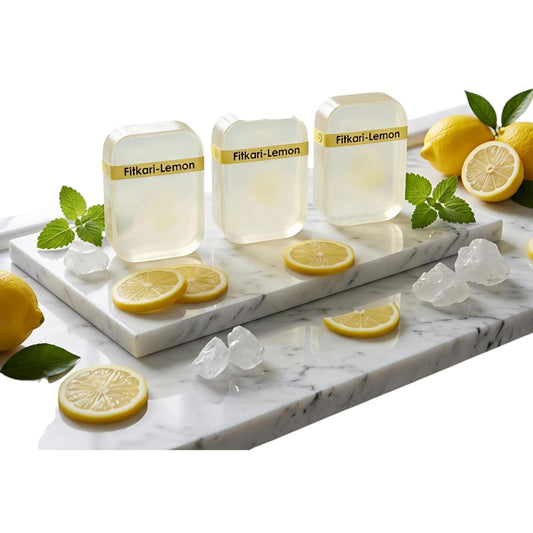 The Fitkari (Alum) Lemon Bathing Bar Pack Of 3